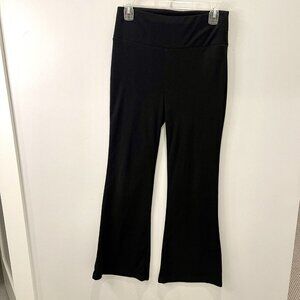 ShoSho Juniors Size L Black Stretch High Rise Slim Fit Flare Leg Pants
